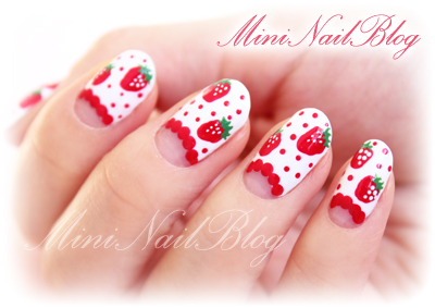 Spring Strawberry Nail Art