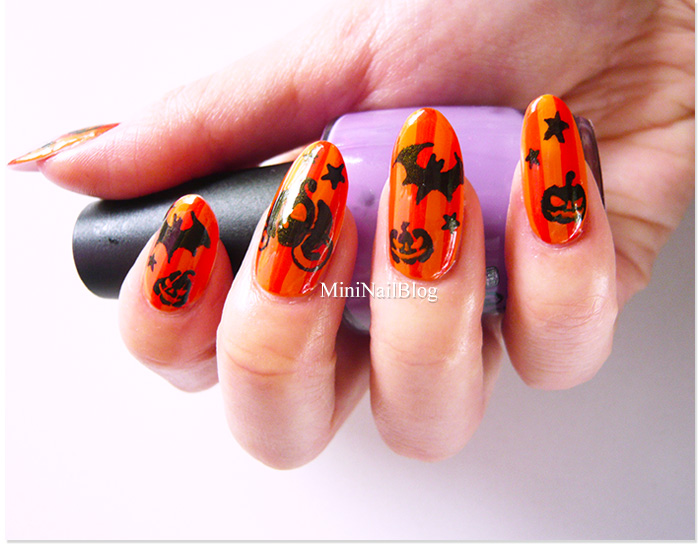 Halloween Pumpkin Nail Art