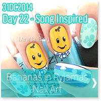 Bananas in Pyjamas Nail Art