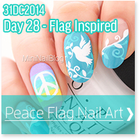 Peace Flag Nail Art