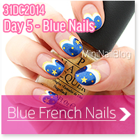 Blue French Nails