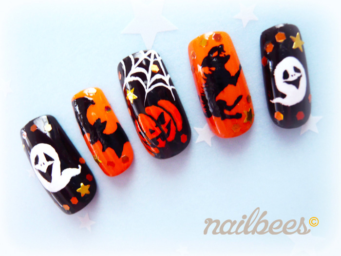 Hand Painted Nail Designs - nailbees