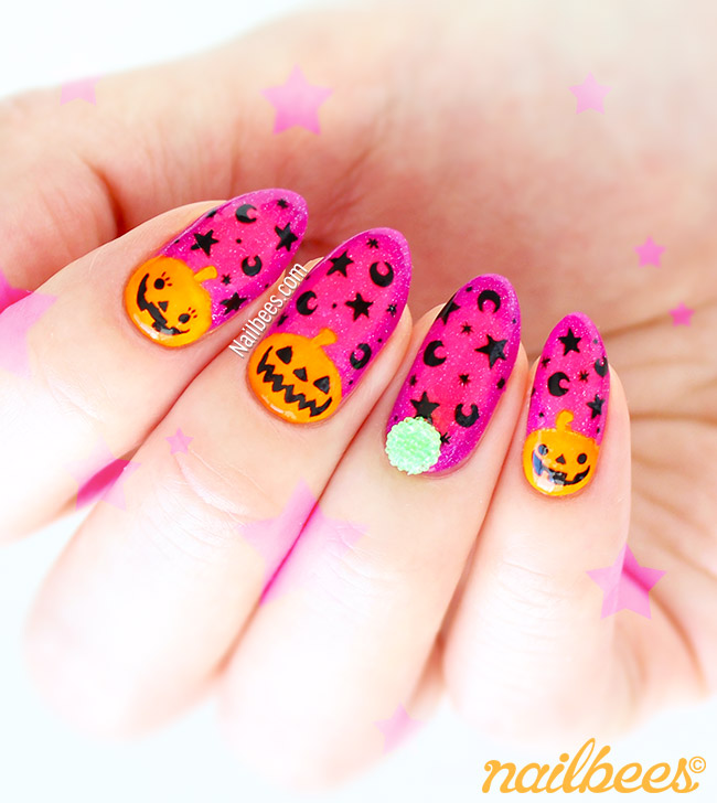 Halloween Sugar Ball Nails | nailbees