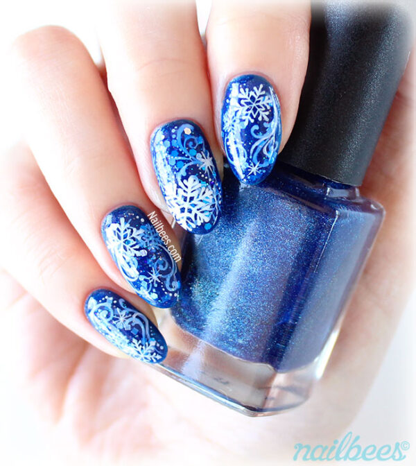 snowflake nail art tools and materials
